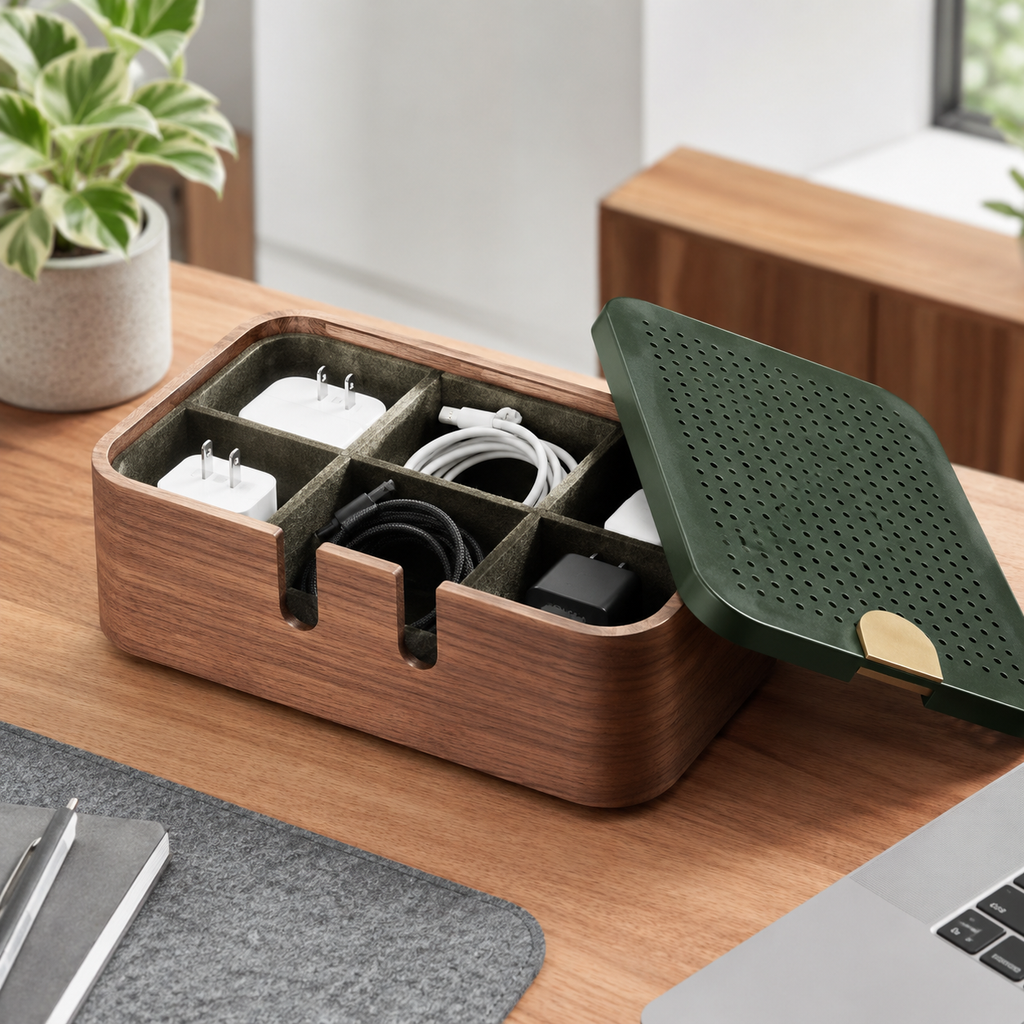 PortPocket Charger & Cable Organizer Box