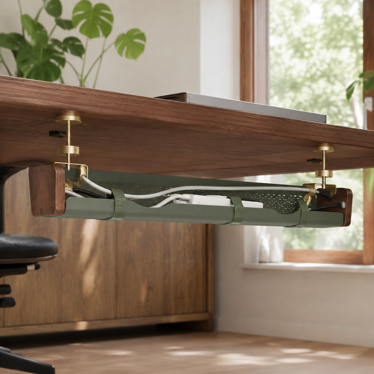 VeilTray Tool-Free Under-Desk Cable Channel