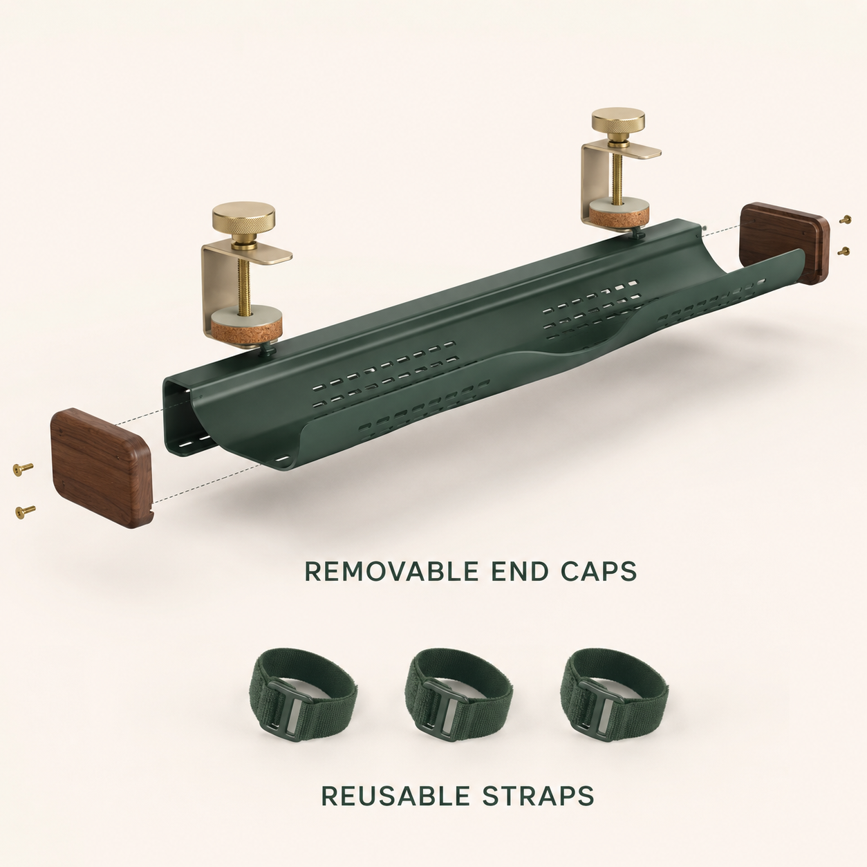 VeilTray Tool-Free Under-Desk Cable Channel