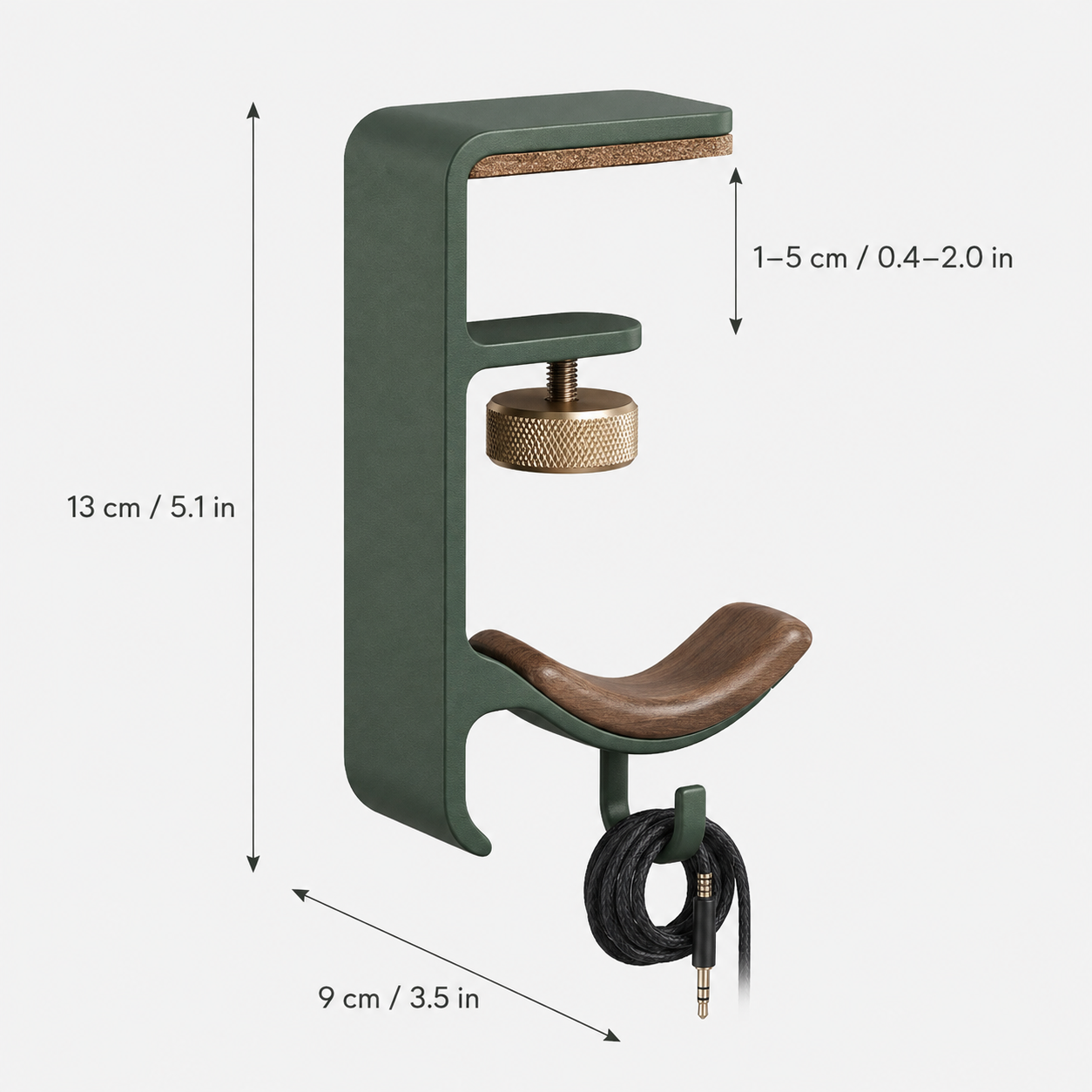 ArcHook Under-Desk Headphone Hanger