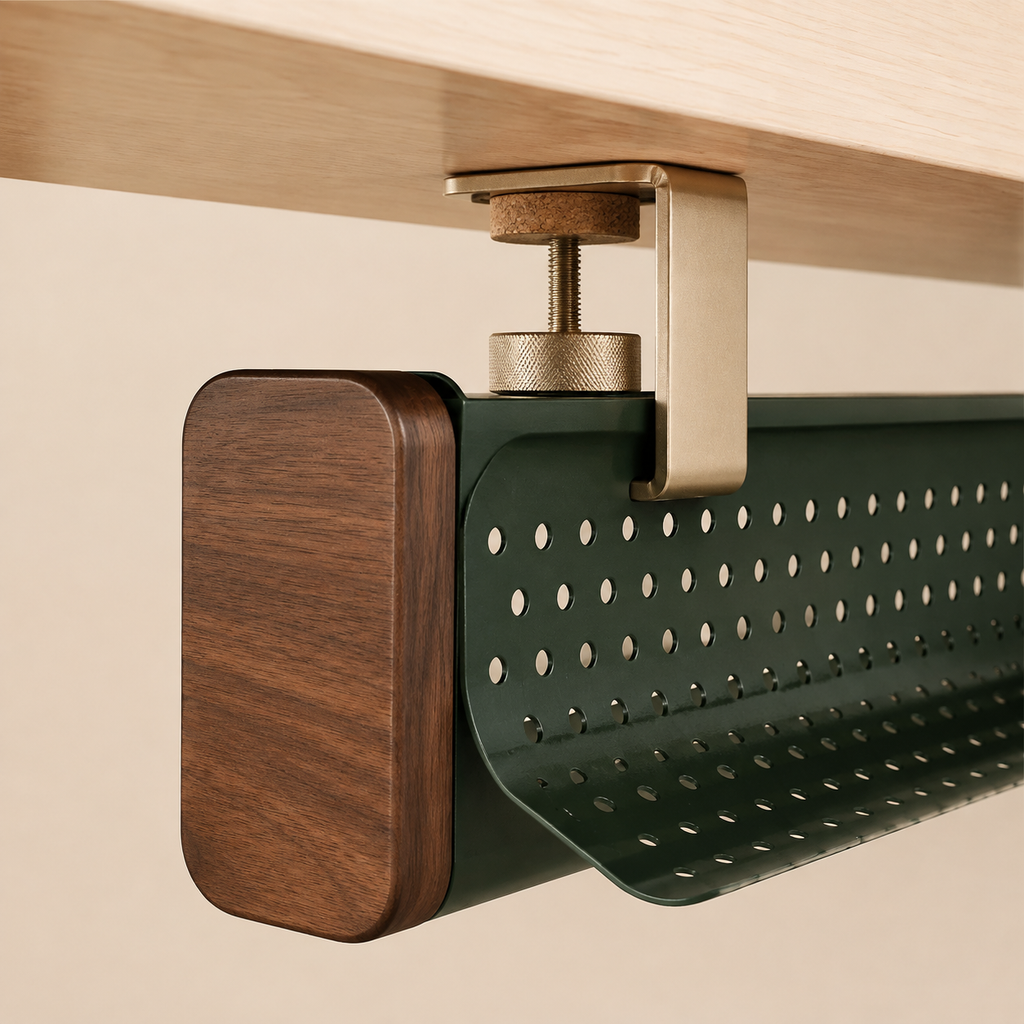 VeilTray Tool-Free Under-Desk Cable Channel